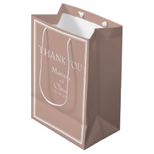 Modern Minimalist Pink Medium Gift Bag