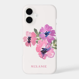 Modern Minimalist PInk Watercolor Floral
