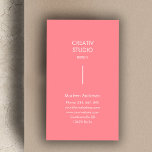 Modern Minimalist Pink White Business Card<br><div class="desc">Modern,  minimalist business card pink/white. Just edit it with your name/data. You can personalise the font/colour with more.</div>