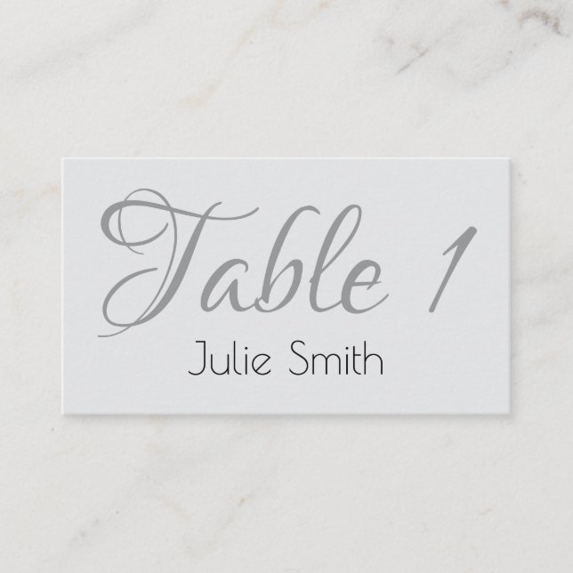 Modern Minimalist Place Card for Wedding (Front)
