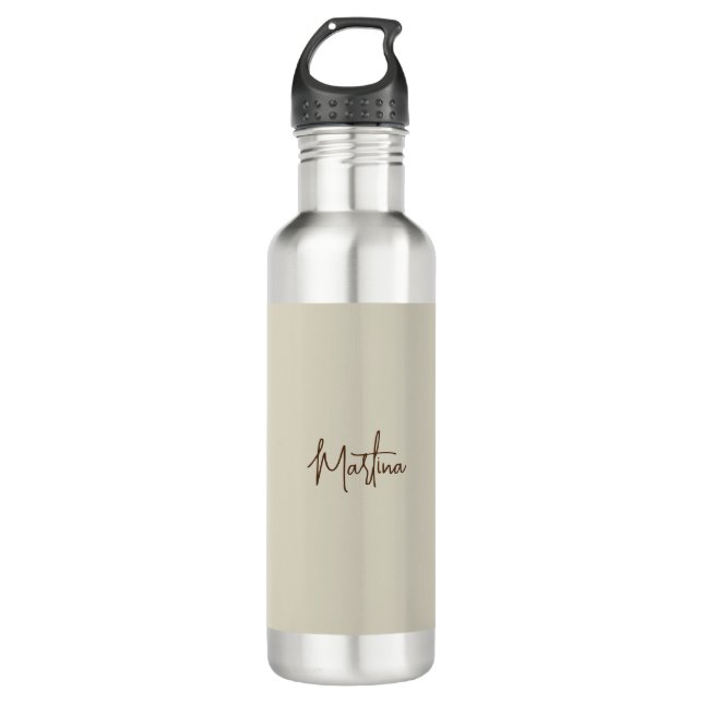 Modern Minimalist Plain Creative Calligraphy 710 Ml Water Bottle (Front)