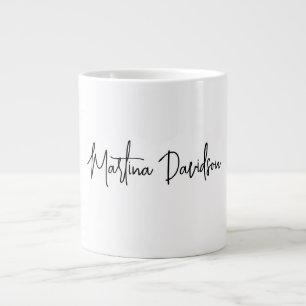 Modern Minimalist Plain Creative Calligraphy Large Coffee Mug