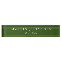 Modern Minimalist Plain Elegant Forest Green