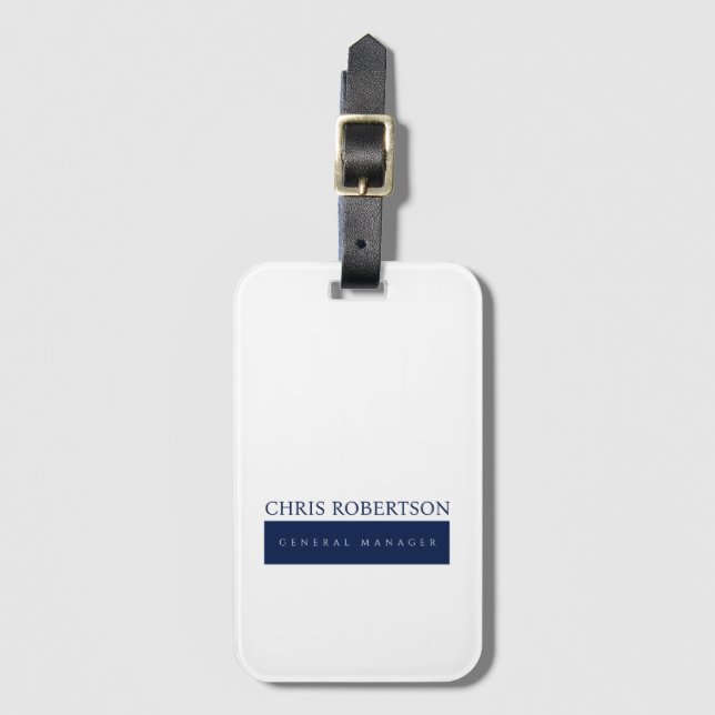 Modern Minimalist Plain Luggage Tag (Front Vertical)