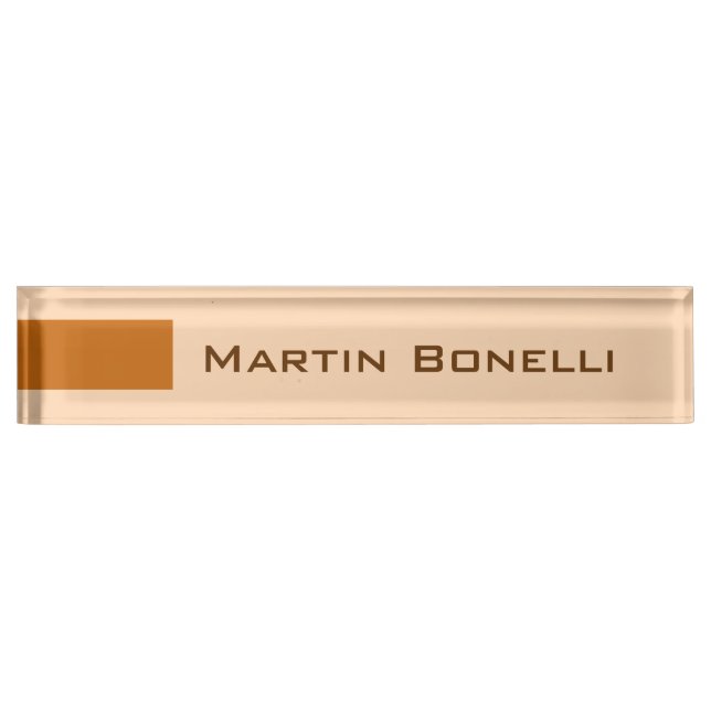 Modern Minimalist Plain Nameplate (Front)