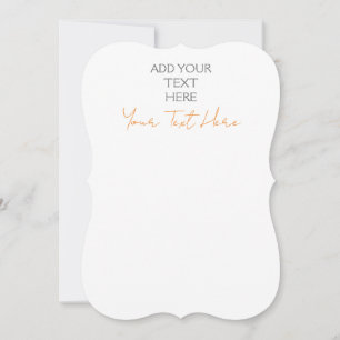 Modern Minimalist Plain Personalised Add Text Card