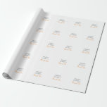 Modern Minimalist Plain Personalised Thank You Wrapping Paper<br><div class="desc">Thank You Message With Elegant Design</div>