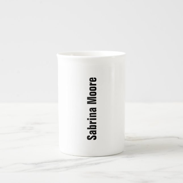 Modern Minimalist Plain Professional Bone China Mug (Front)
