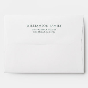 Modern Minimalist Plain Return Address Custom Envelope