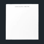 Modern Minimalist Plain Simple Black White Notepad<br><div class="desc">Stylish Elegant Modern Minimalist Design</div>