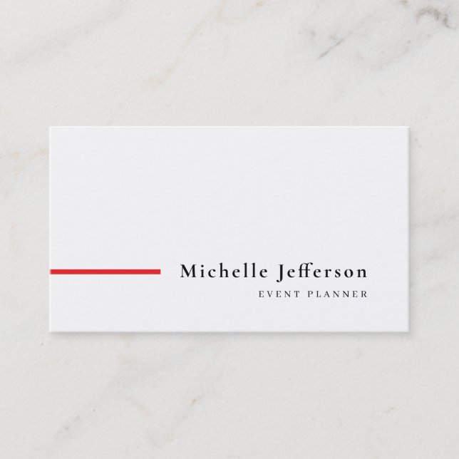 Modern Minimalist Plain Simple Business Card (Front)