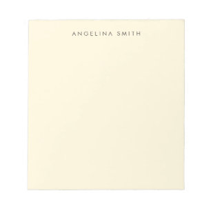 Modern Minimalist Plain Simple Cornsilk Color Notepad