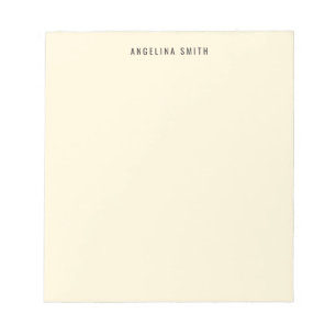 Modern Minimalist Plain Simple Cornsilk Color Notepad