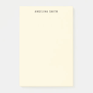 Modern Minimalist Plain Simple Cornsilk Color Post-it Notes