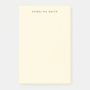 Modern Minimalist Plain Simple Cornsilk Color Post-it Notes