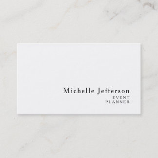 Modern Minimalist Plain Simple Creative Business Card