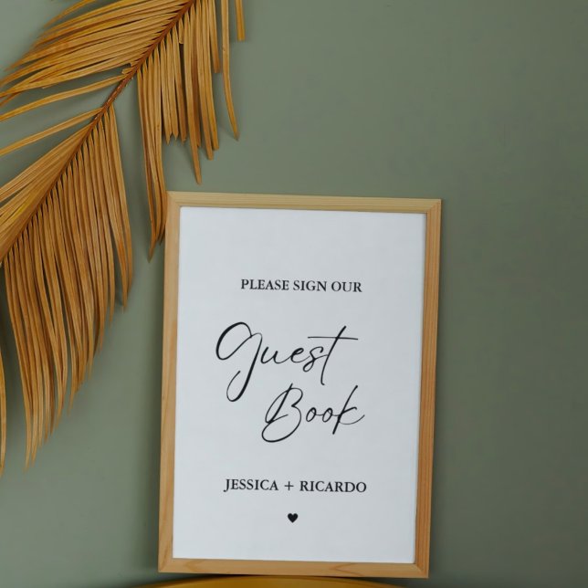 Modern Minimalist Please Sign Our Guest Book Sign  (Creator Uploaded)