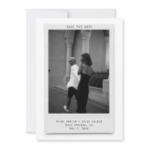 Modern Minimalist Polaroid Photo Save the Date