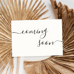 Modern Minimalist Pregnancy Announcement Card<br><div class="desc">Pregnancy announcement card with modern minimalist design. Features elegant script typography. Personalise all text in this announcement card template.</div>