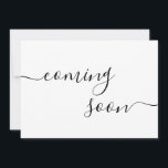 Modern Minimalist Pregnancy Announcement Card<br><div class="desc">Pregnancy announcement card with modern minimalist design. Features elegant script typography. Personalise all text in this announcement card template.</div>