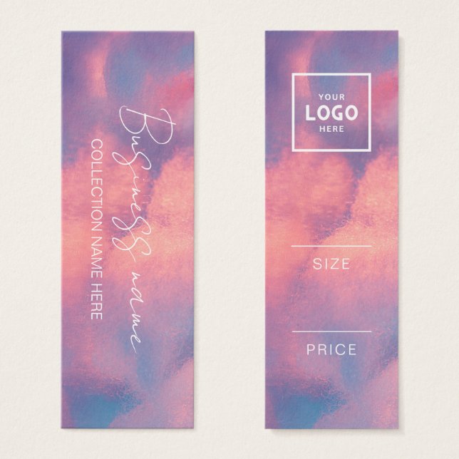 Modern Minimalist Price Hang Tag Card (Front & Back)