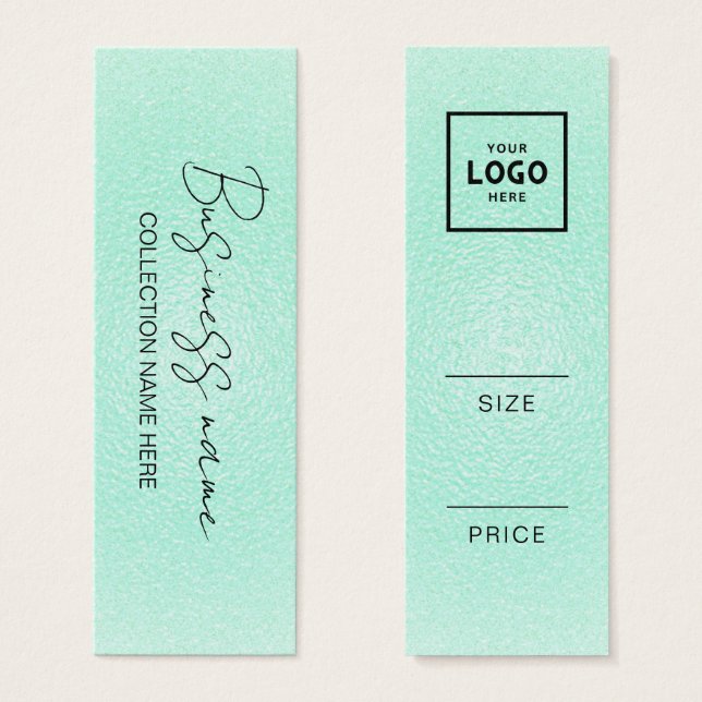 Modern Minimalist Price Hang Tag Card (Front & Back)