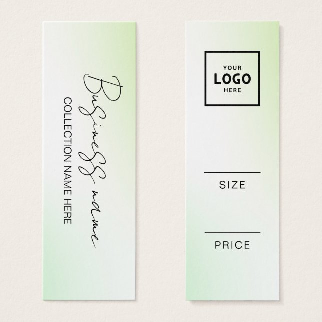 Modern Minimalist Price Hang Tag Card (Front & Back)
