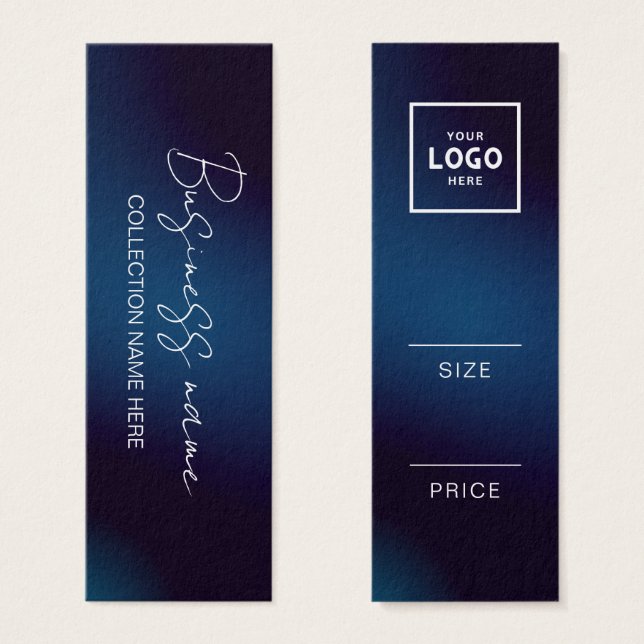 Modern Minimalist Price Hang Tag Card (Front & Back)
