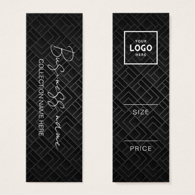 Modern Minimalist Price Hang Tag Card (Front & Back)