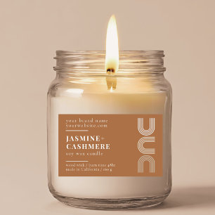 Modern minimalist product packaging candle label