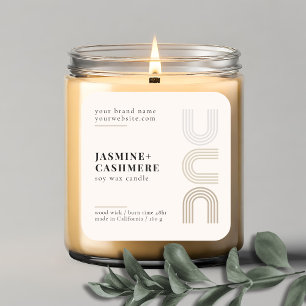 Modern minimalist product packaging candle label 