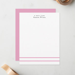 Modern Minimalist Professional Chic Pink & White Card