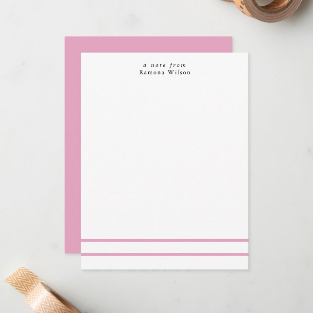 Modern Minimalist Professional Chic Pink & White Card (Creator Uploaded)