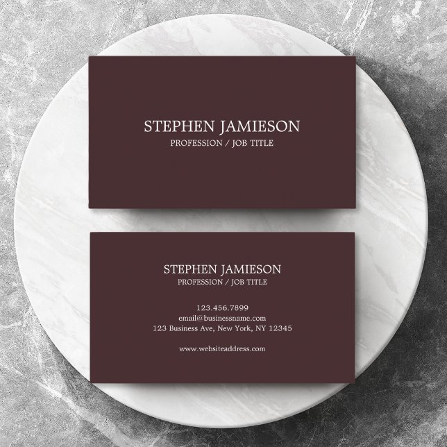 Modern Minimalist Professional Classic Business Card (Creator Uploaded)