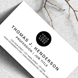 Modern Minimalist Professional Company Logo Business Card
