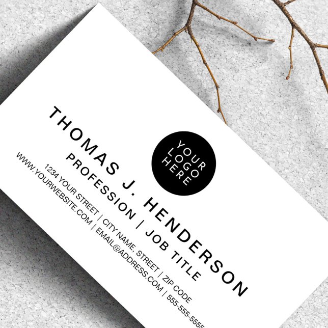 Modern Minimalist Professional Company Logo Business Card (Creator Uploaded)