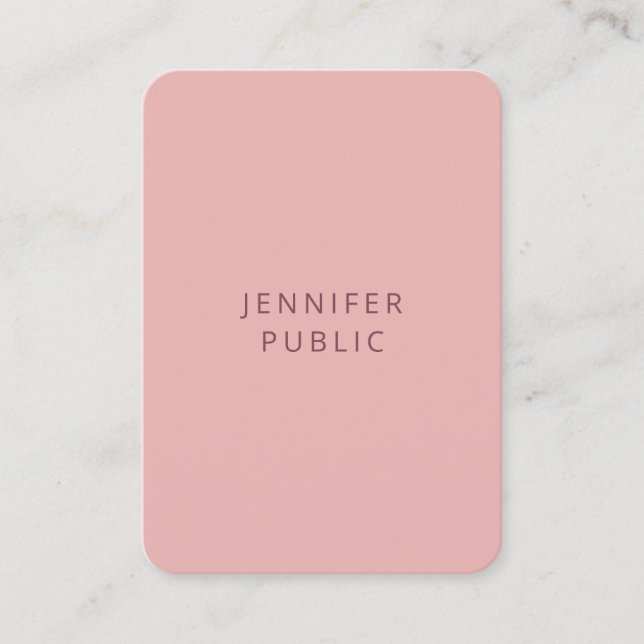 Modern Minimalist Professional Design Trend Colour Business Card (Front)