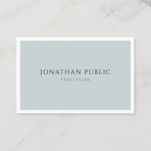 Modern Minimalist Professional Elegant Blue Green Business Card