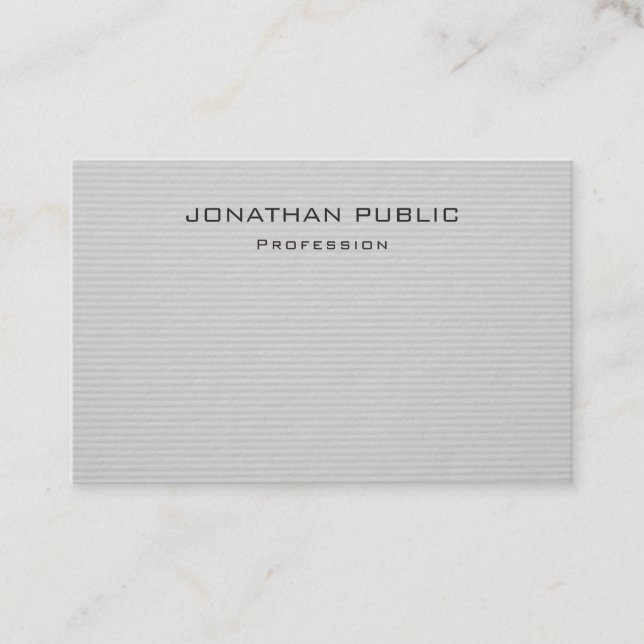 Modern Minimalist Professional Elegant Template Business Card (Front)