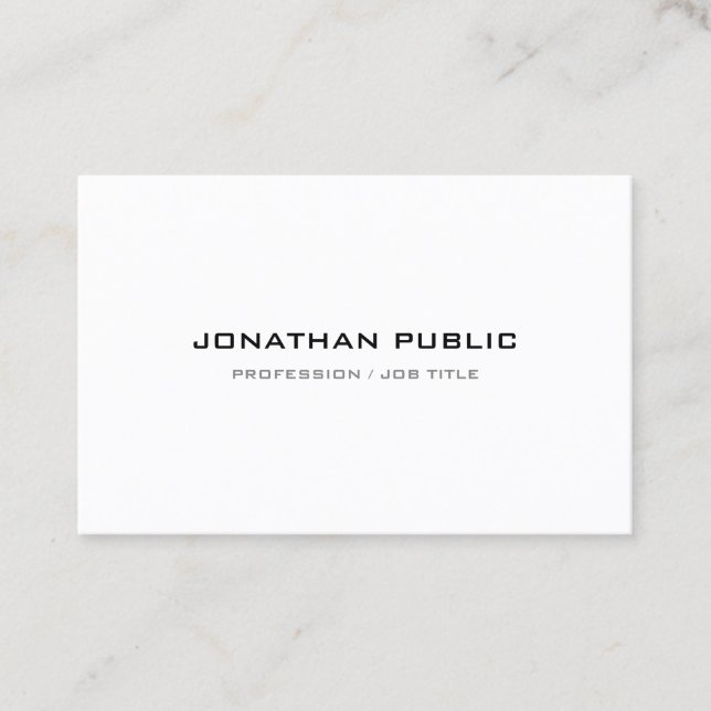 Modern Minimalist Professional Elegant Template Business Card (Front)