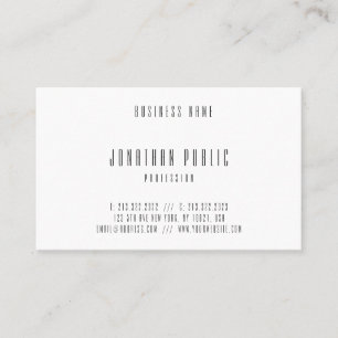 Modern Minimalist Professional Elegant Template Business Card