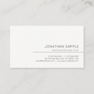 Modern Minimalist Professional Elegant Trendy Business Card