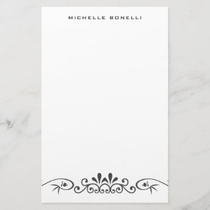 Modern Minimalist Professional Flower Pattern Stationery