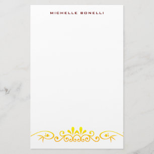 Modern Minimalist Professional Flower Pattern Stationery
