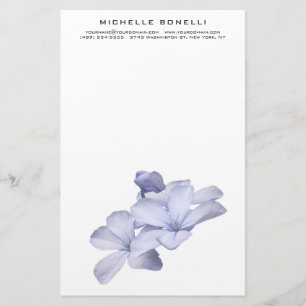 Modern Minimalist Professional Flowers Feminine Stationery