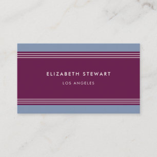 Modern Minimalist Professional Fuchsia and Blue Business Card