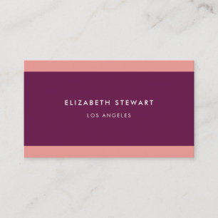 Modern Minimalist Professional Fuchsia Pink Coral Business Card
