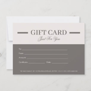 Modern Minimalist Professional Gift Certificates
