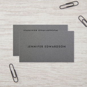 Modern minimalist professional gray metal business card