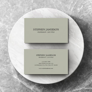 Modern Minimalist Professional Green Black  Business Card